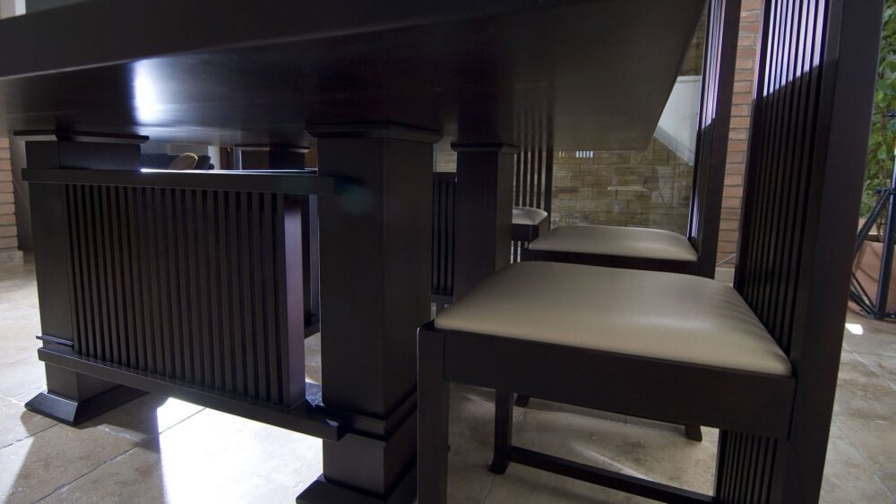 Allen Table carré en bois massif de cerisier – Image 4