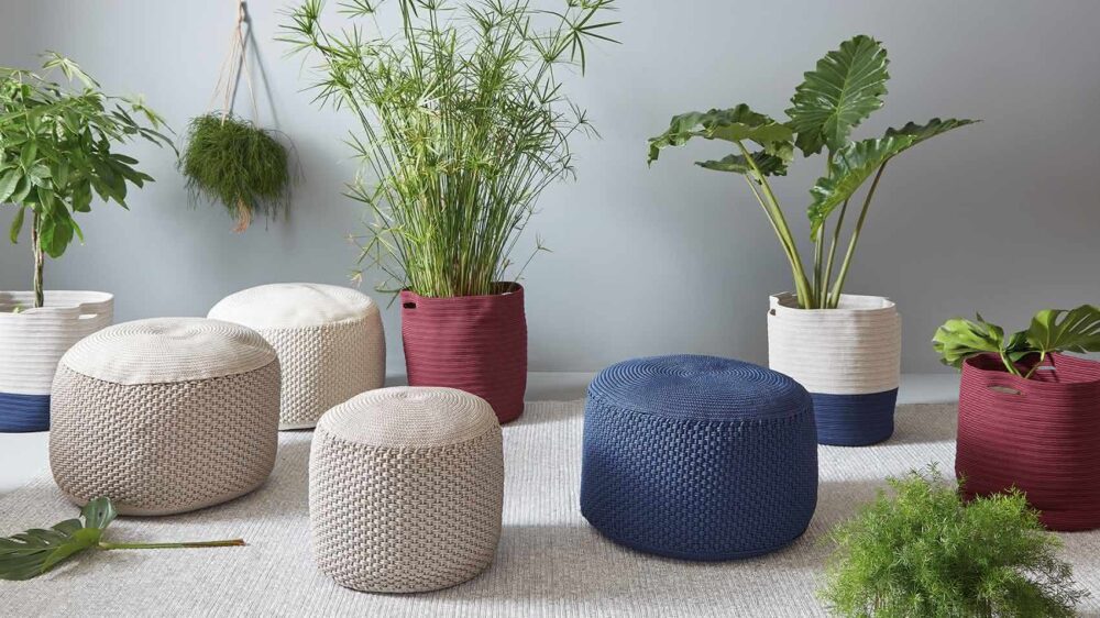 BERENICE pouf rond d'intérieur extérieur – Image 2