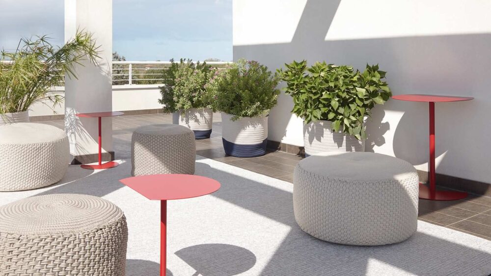 BERENICE pouf rond d'intérieur extérieur – Image 4
