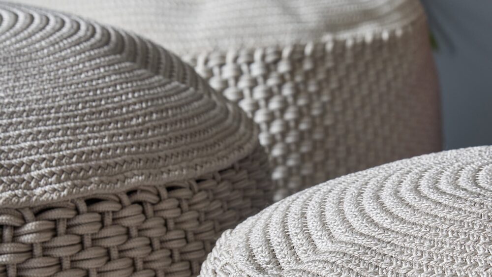 BERENICE pouf rond d'intérieur extérieur – Image 7