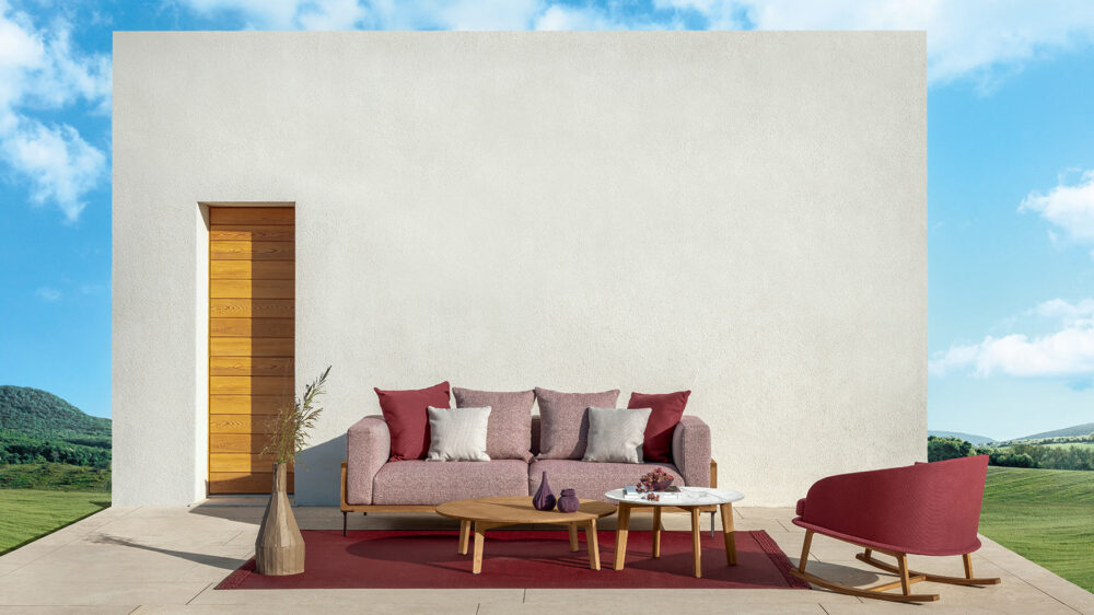 Cleo Soft Wood canapé 3 places pour l'extérieur NEW – Image 2