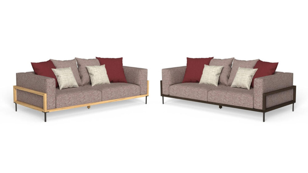 Cleo Soft Wood canapé 3 places pour l'extérieur NEW – Image 5