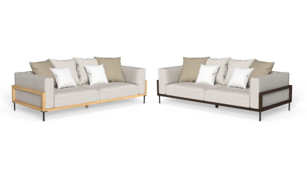 Cleo Soft Wood canapé 3 places pour l'extérieur NEW – Image 6