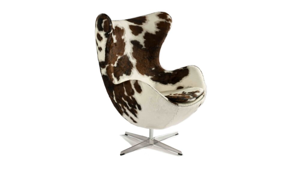 Fauteuil Egg chair en cuir ou en peau poils – Bild 2