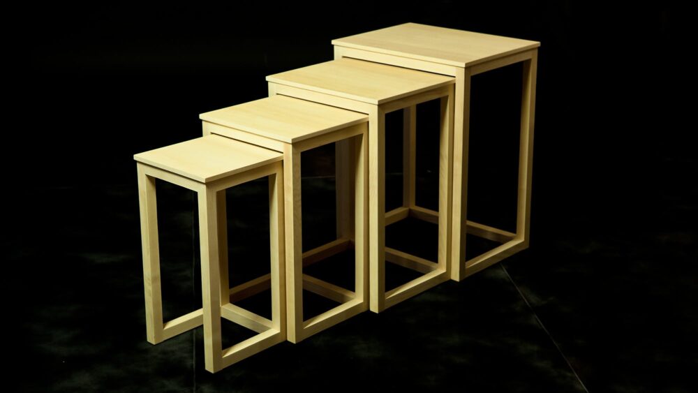 Table en bois ensemble de 4 – Image 2