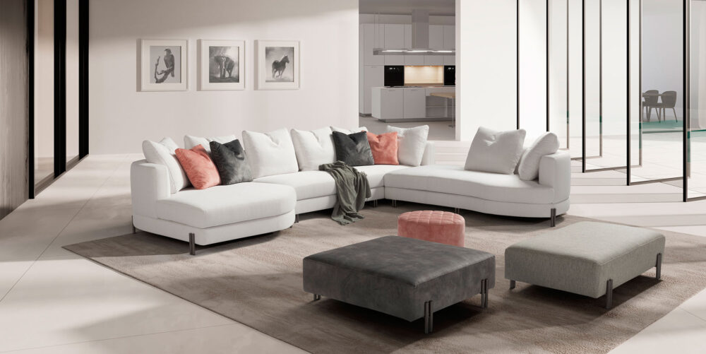 YANG CANAPÉ D'ANGLE MODULAIRE DE 378X306CM – Image 3
