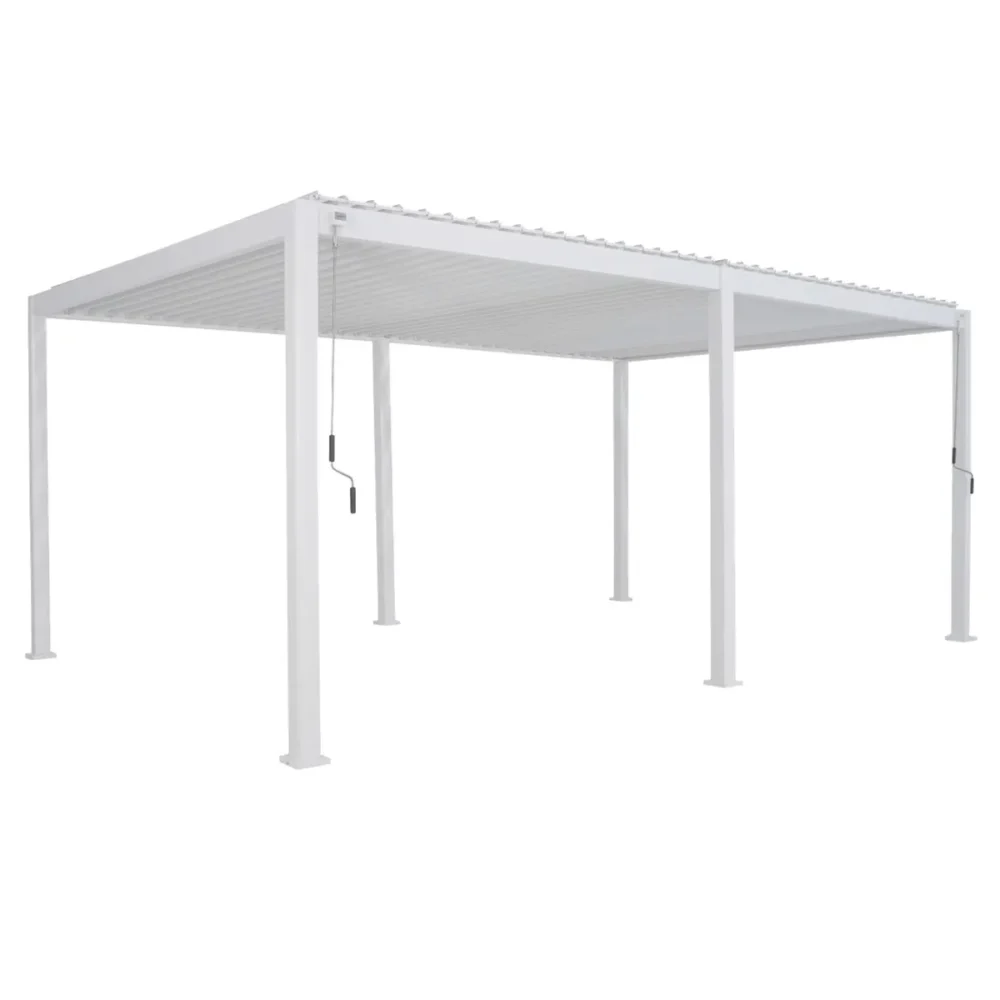 Pergola "Evora" grand modèle blanche 6x3,6m en aluminium traité époxy – Image 2