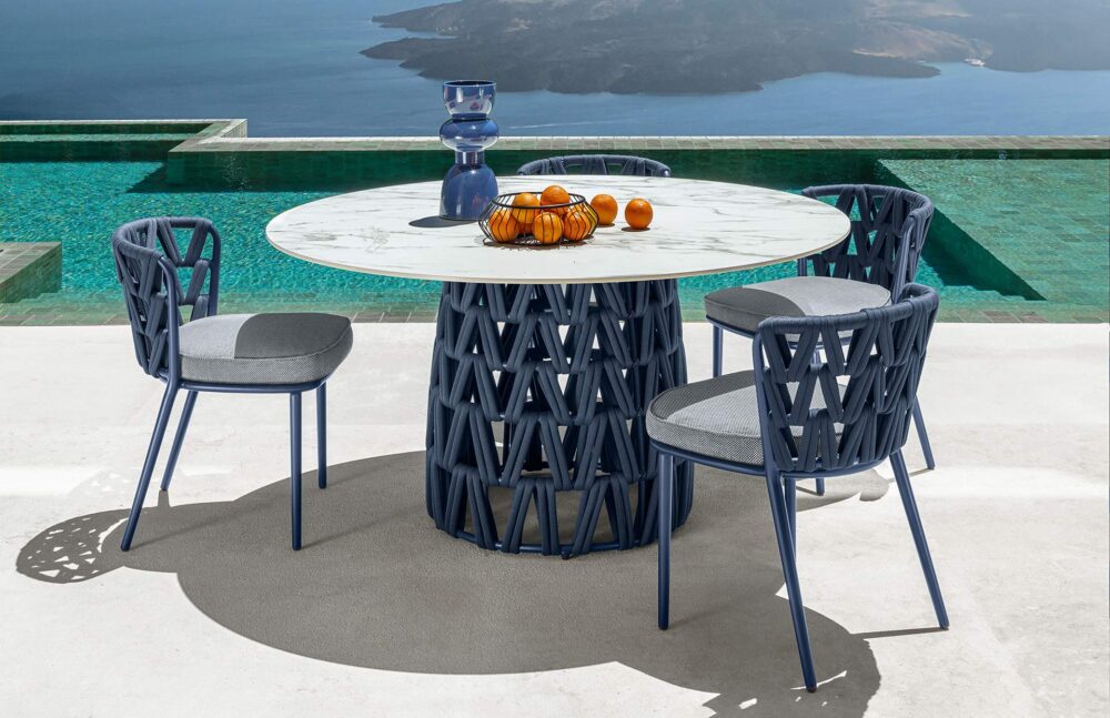 Swipe chaise de salle à manger pour l'extérieur – Image 4